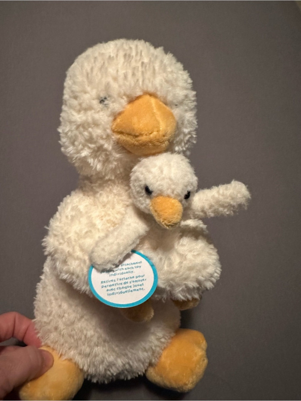 Jellycat Cream & Yellow Huddles Duck Plush